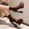 Super High Heels Women Ankle Boots Pointed Toe Fashion Shoes Dress Designer Woman Boots 2026 Winter Sexy Chelsea Botas De Mujer