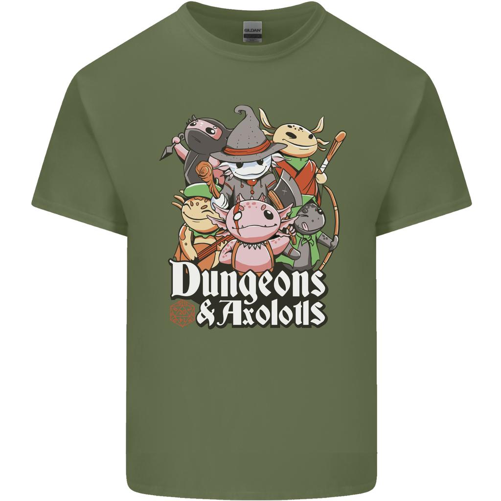 Dungeons Axolotl Role Play Games RPG Unisexs Light Cotton TShirt