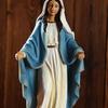Statua di Maria Resina Vergine Maria Ornamenti Religiosi Figurine Religiose Cristiane per Decorazione Domestica