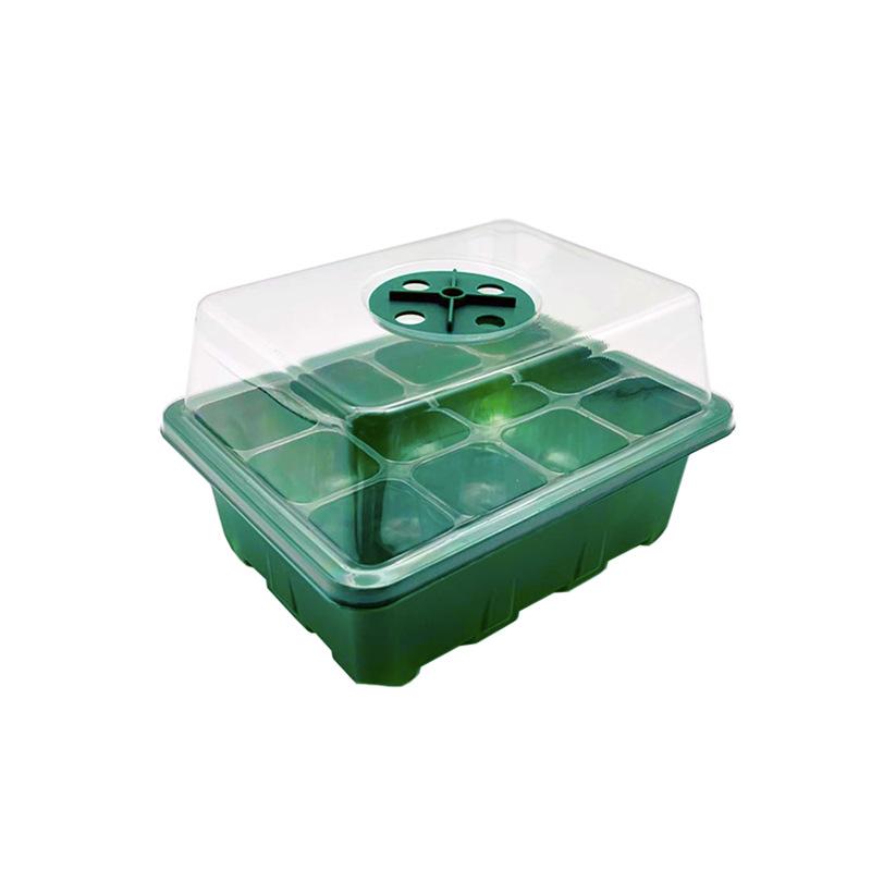 Seed Starter Tray Box Nursery Pot Seedling Germination Planter Adjustable Ventilation Humidity 12 Cell