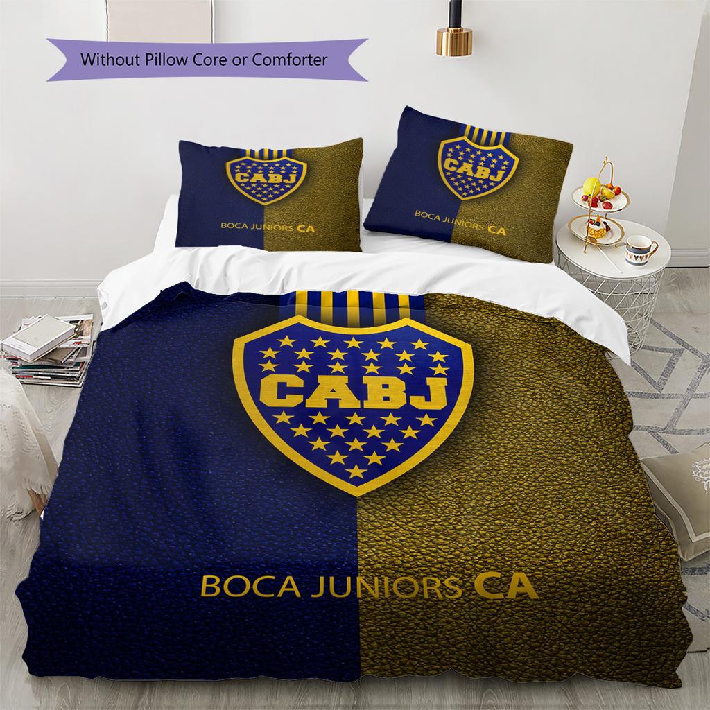 Boca Juniors Pattern Bedding Quilt Set Home Decoration Gift (1 * duvet cover + 2 * pillowcase without core)