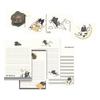 1 Set Little Black Cats Stationery Set Writing Paper with Envelopes Letter Papers and Envelopes Set for Invitation Cards