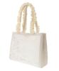 Maison de FLEUR Mesh Lace Square Tote Bag, Ivory, 08000248200