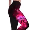 Leggings da donna a vita alta multicolore con stampa farfalla, sollevamento fianchi, elasticizzati, skinny, pantaloni per lo sport