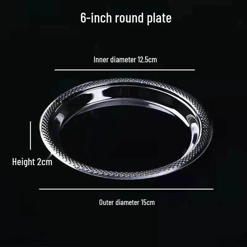 Большие прозрачные утолщенные одноразовые пластиковые тарелки для пикников и десертов 20 pieces