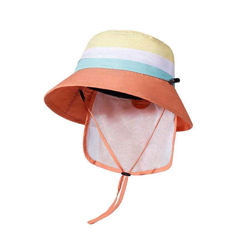 Summer Children's Sunscreen Hat Thin Bucket Hat Breathable UV Protection Baby Sun Hat