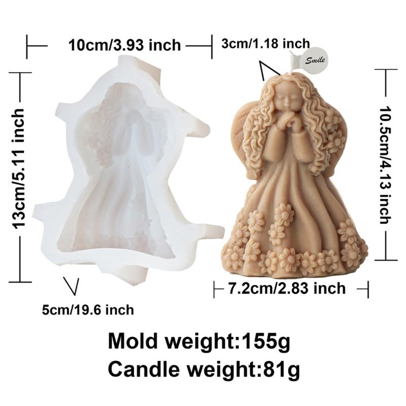 Handmade Girls Candle Ornaments Unique Gifts Making Resin Mould Girls Shaped Aromatherapy Candle Silicone Mold