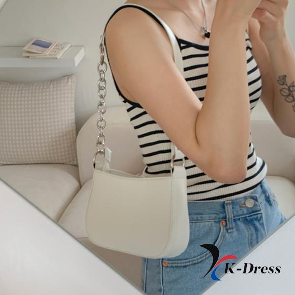 Log Half Two-Way Chain Shoulder Crossbag (2 Colors)