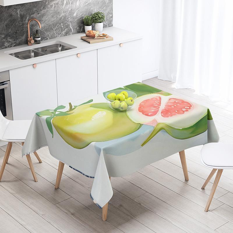 Food Theme Tablecloth Waterproof and Oil-proof Tablecloth Nordic Style Kitchen Tablecloth Modern Home Decoration