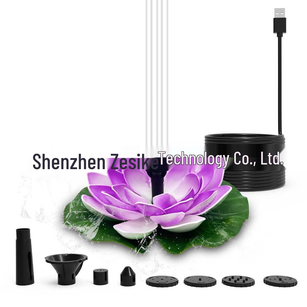 Floating Outdoor Solar Lotus Fountain for Pool or Garden