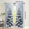 Christmas tree printed curtains, pole bag curtains, bedroom and living room decoration, home decoration, Christmas decoration