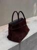 2024 Autumn/Winter Frosted Suede Belt Buckle Tote - Lazy Style Commuter Women's Bag