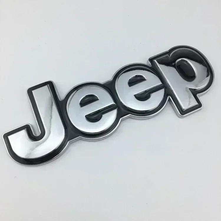 For Jeep Car Front Hood Emblem for JEEP Grand Cherokee Wrangler Renegade Patriot Liberty Compass Rear Trunk Side Badge Sticke