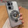 Gyro phone holder Case For OPPO Reno 13 Pro 13F fundas Clear Shockproof Plating Phone Cover
