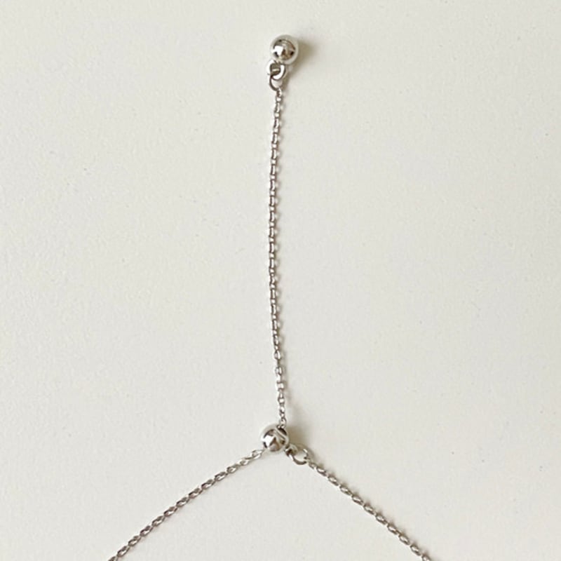 ELYONA ELA 16 Drop of Light Silver Pendant Long Necklace