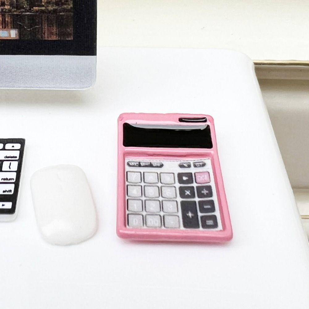 1Pcs 1/12 Dollhouse Miniature Accessories Mini Electronic Calculator Model Simulation Furniture Toys Doll House Decoration