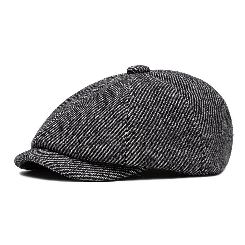 Beretă Bărbați Toamnă Iarnă Gros Călduț Twill Retro Forward Cap British Cap Paintsman's Cap