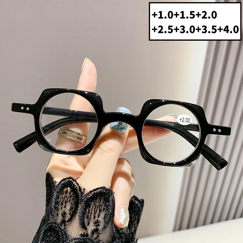 

Ladies Anti-blue Light Finished Reading Glasses Men Women Vintage Square Frame Presbyopia Trendy Transparent Computer Eyewear