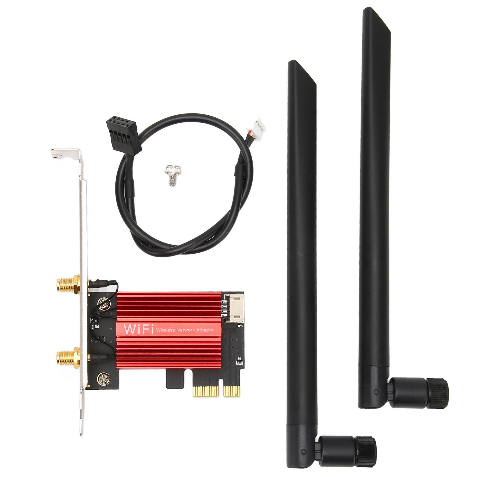 

AX1800 Pro Network Card Professional 1800Mbps Bluetooth 5.2 WIFI6 PCIe Gigabit Network Card for HD