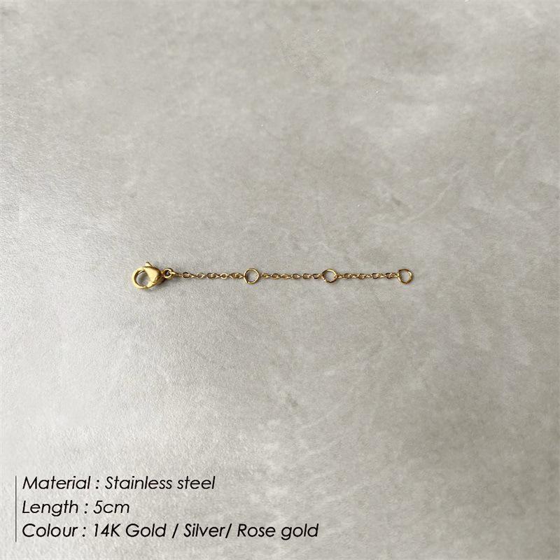 eManco Gold-Plated Stainless Steel Extension Chains for DIY Jewelry