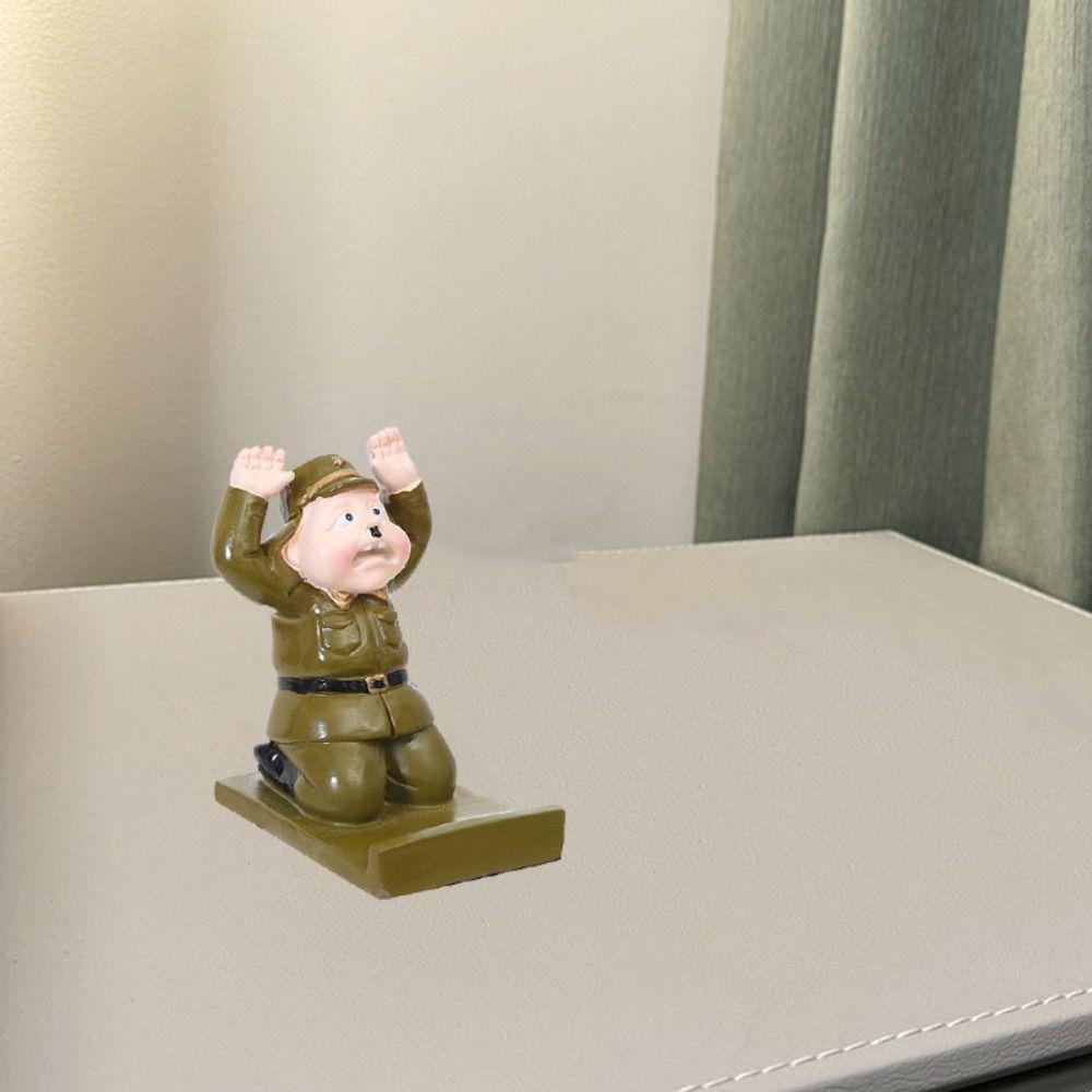Resin Cartoon Phone Holder Figure Anti-slip Kneeling Mobile Phone Stand Statue Multi-functional Cell Phone Bracket Small Gifts