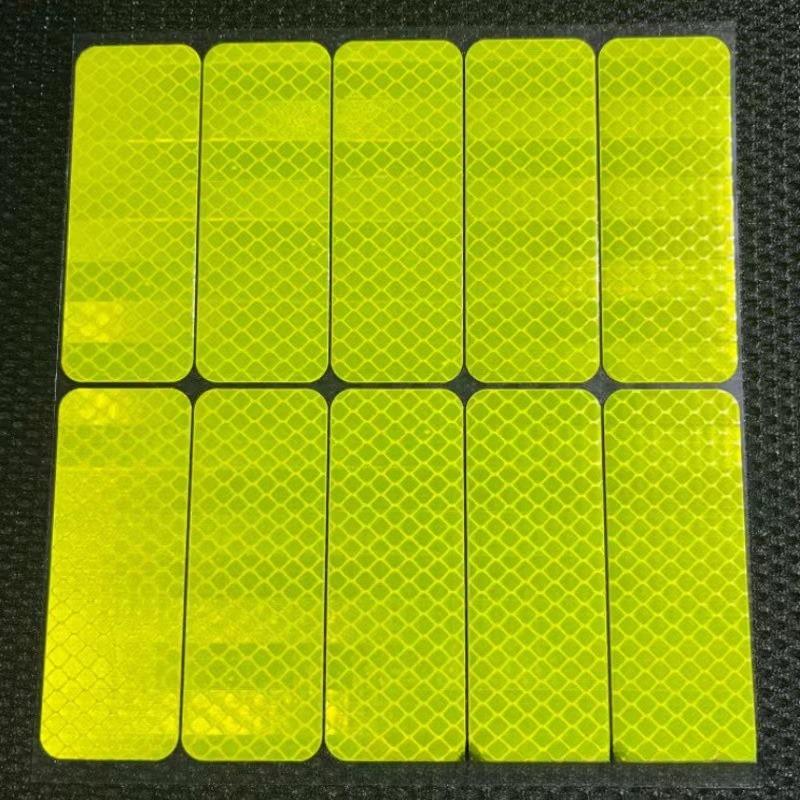 10Pcs/set Car Bumper Reflective Stickers Reflective Warning Strip Tape Secure Reflector Stickers Decals
