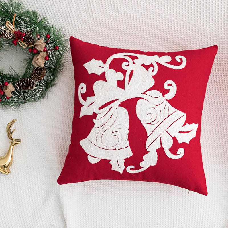 45X45Cm Christmas Snowflake Pillow Cover Embroidery Cushion Cover Christmas Party Decor Home Decorative Pillowcase