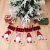 Christmas Decorations Linen Cartoon Children Gift Stocking Window Decoration