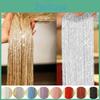 Curtain Door Luxury Glitter String Beads Room Dividers Beaded Fringe Polyester Fabric Shiny Tassel Line Curtain Window Panel Valance Wedding Diy