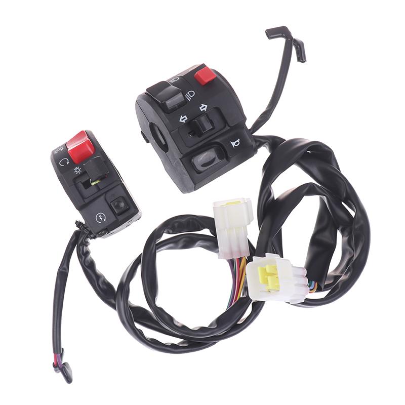 1/2Pcs 22Mm Motorcycle Handlebar Switches Motorbike Horn Button Turn Signal Electric Fog Lamp Light Start Handle Controller