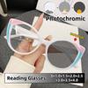 Versatile And High-End Cat-Eye Photochromic Reading Glasses Unisex Protect Eyes Personality Far Sight Eyeglasses 0 To +4.0