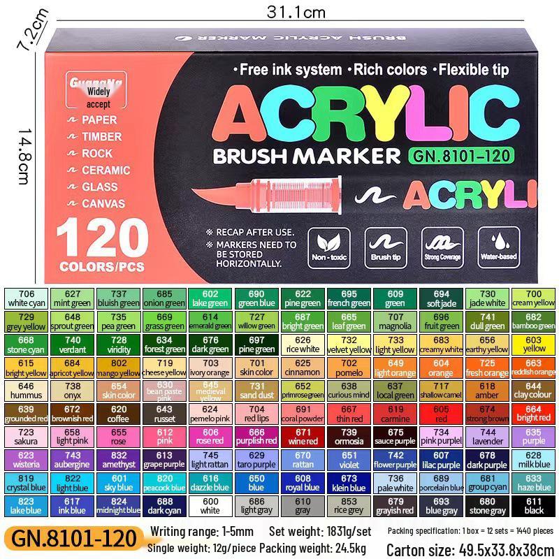 8101 Graffiti Acrylic Marker: Stackable, Odorless, Soft Tip for Students