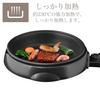 TokyoDeco Electric Grill Pot with Single Plate, Detachable Deep Pot, Serves 1-2 People, 7.5cm Deep Pot, 1000W [Includes Detachable Deep Pot], Stepless