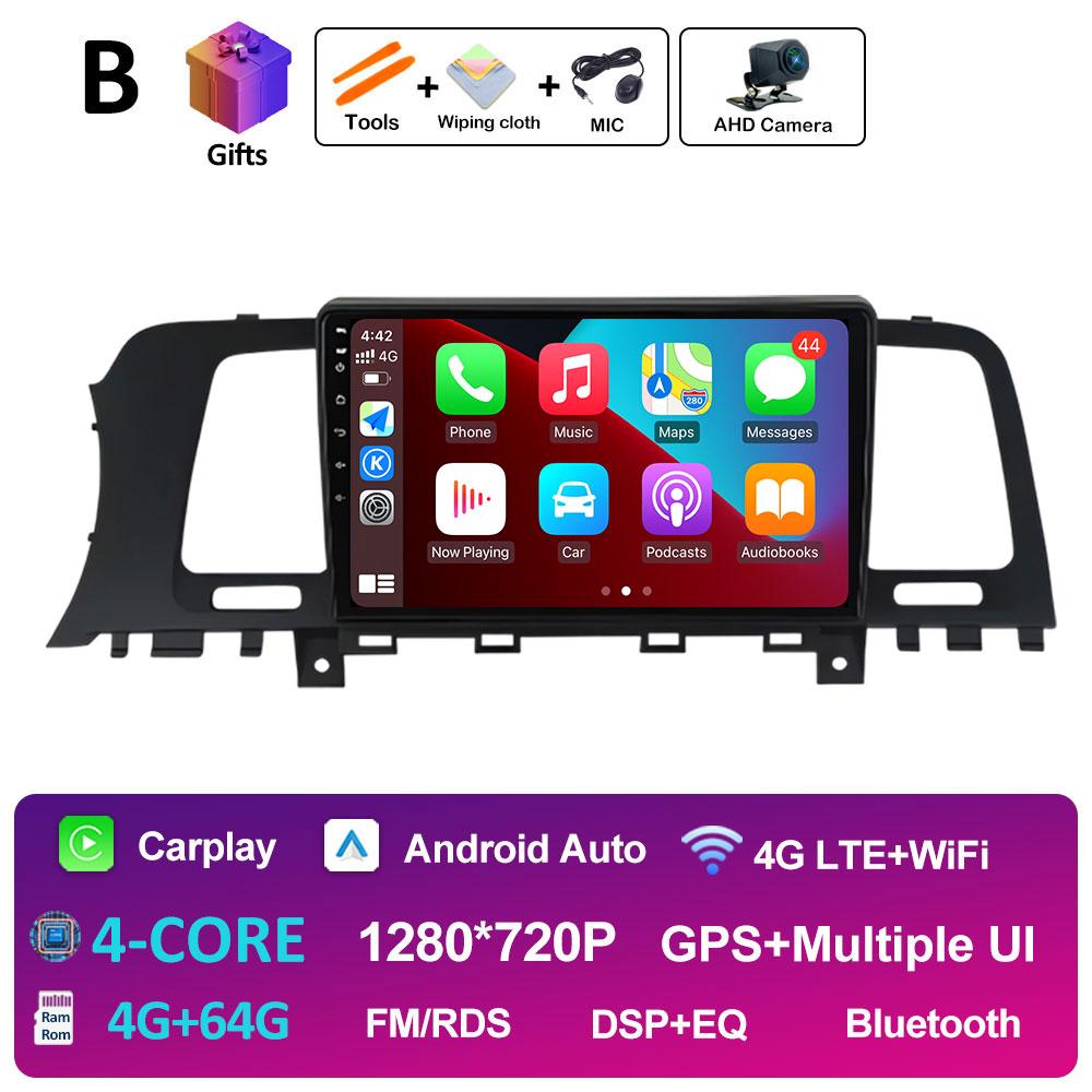For Nissan Murano Z51 2010 2011 2012 2013 2014 Android 14 Wireless Carplay GPS Navigation WIFI 2.5D Touch Screen 4G Accessories
