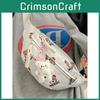 Trendige Nylon-Brusttasche mit Bärenmuster für Freizeitkleidung mit stilvollem, frischem, süßem Design