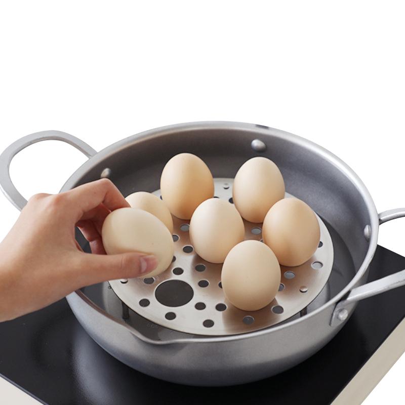New 7 Hole Stainless Steel Egg Cooker High Temperature Resistant Steamed Egg Tray Food Grade Complementary Food Tools