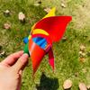 10pcs Handmade Striped Circular Wire Rope Windmill Colorful Suspension Windmill  Yard and Garden
