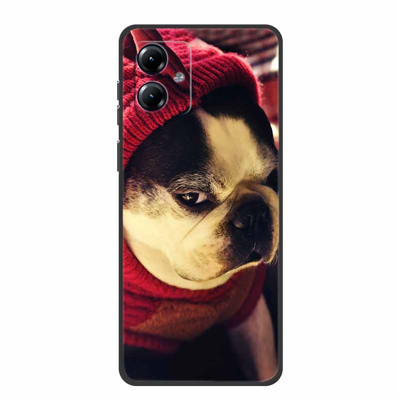For Motorola Moto G84 5G Case Silicone Soft Wolf Lions Cat Black Bumper Funda Coque for Motorola Moto G54 5G TPU Protective Bag