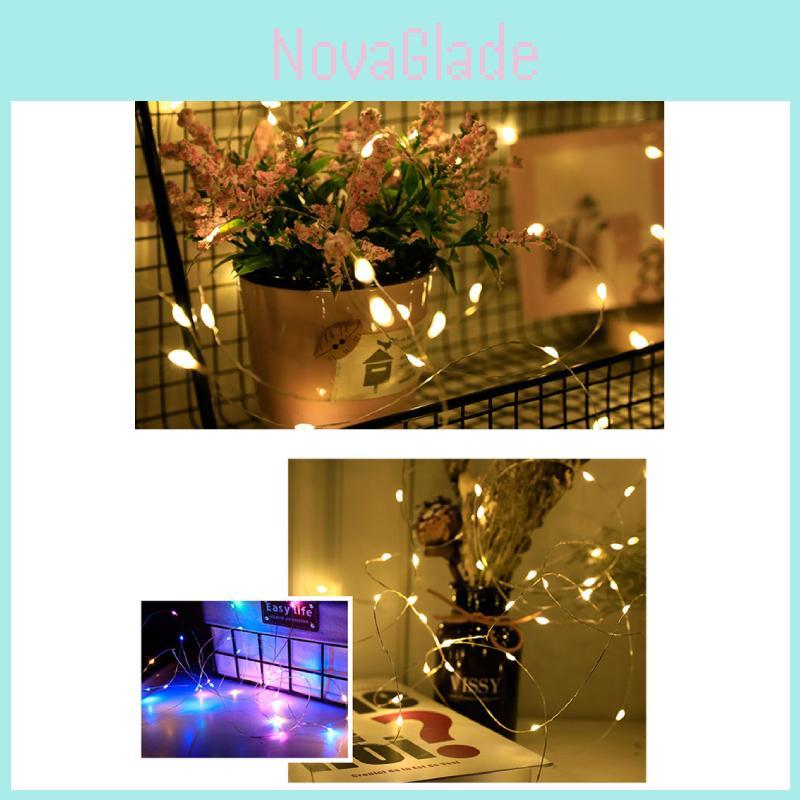 Christmas Copper Wire Led String With Battery Box And Manual Switch For Holiday Decorations