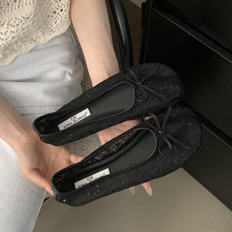 

Bailamos Spring New Brand Women Flat Shoes Fashion Round Toe Shallow Slip oN Ballerinas Shoes Soft Low Heel Boat Shoes 35