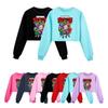 4094 Sweat à capuche décontracté à manches longues et col rond imprimé Brawl Stars pour filles et enfants