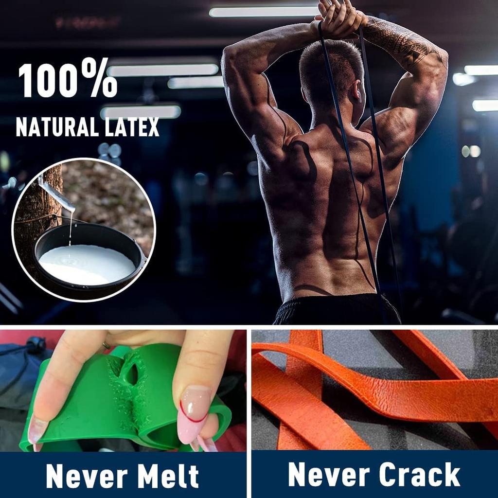 Tough Latex Resistance Exercise Bands Home Gym Exercise Bands for Resistance Training Body Stretching Home Workout 15 Lbs To 125 Lbs