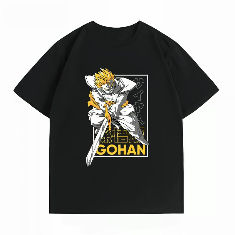 

Unisexs Clothing New 100 Cotton Summer TShirt Bandai Dragon Ball Unisexs TShirt Gohan Print Casual Unisexs TShirt S