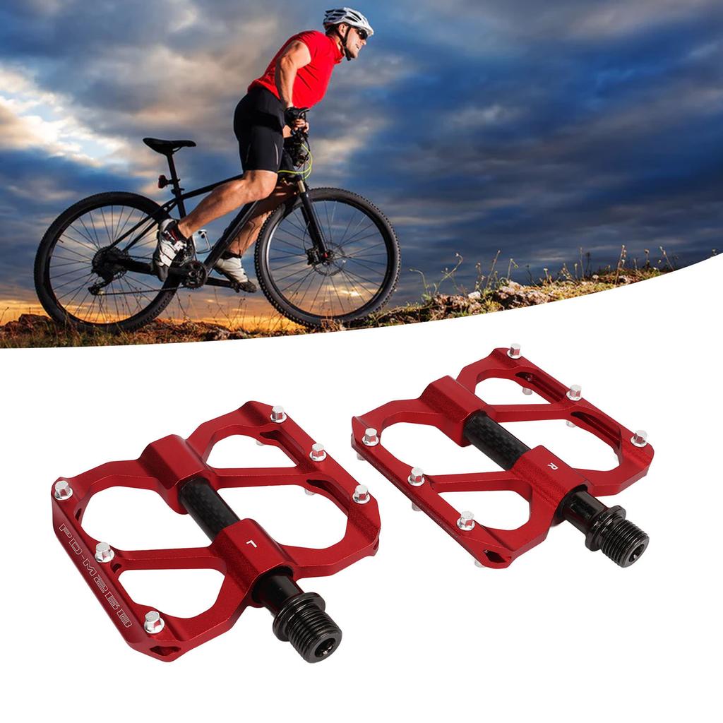 2PCS Road Bike Pedals Aluminum Alloy Anti Slip Lightweight Flat Pedals for Mountain Bike