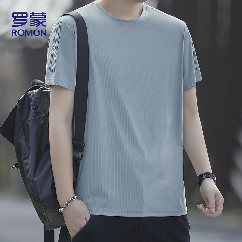 ROMON Men's Ice Silk Short Sleeve T-Shirt