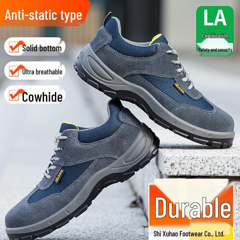 Men's Steel Toe Anti-Static Safety Work Shoes
