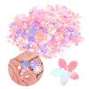 Confetti FlowerShaped Glitter Sequins Spangles Party Wedding Sprinkle Part Decoration Supplies(Colorful Pink )