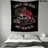 Motorcycle Skull and Snake Pattern Home Decor Tapestry, Wall Hanging, Decorative RV Wall Cloth.MGT0918436
