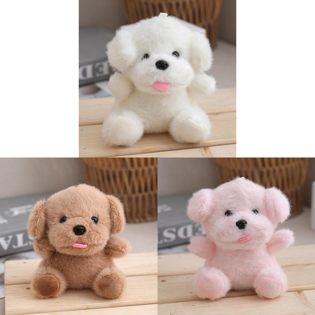 Long Hair Plush Dog Keychain With Soft Pp Cotton Filling For Kids And Adults