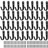 Heavy Duty Metal Wall Hooks Rustproof Iron Hooks with Free Screws for Towels Hats Backpacks Dog Leashes Kitchen Garage Storage